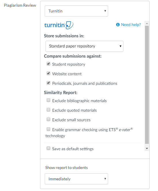 turnitin instructor login canvas